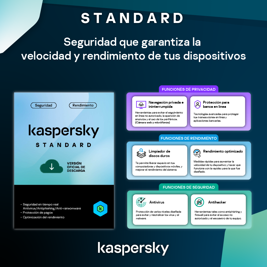 Kaspersky Standard 1 Dispositivo 2 Años