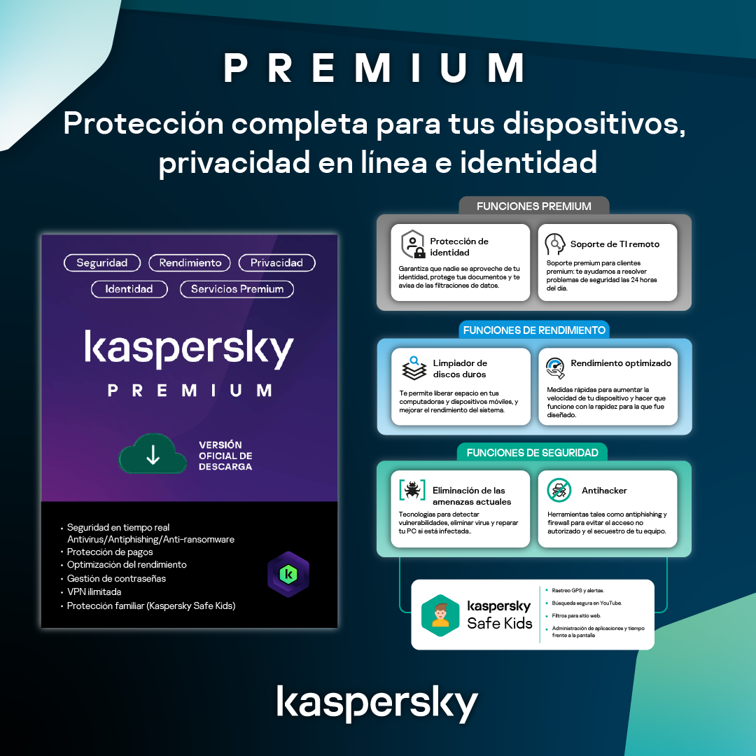 Kaspersky Premium 20 Dispositivos 2 Años