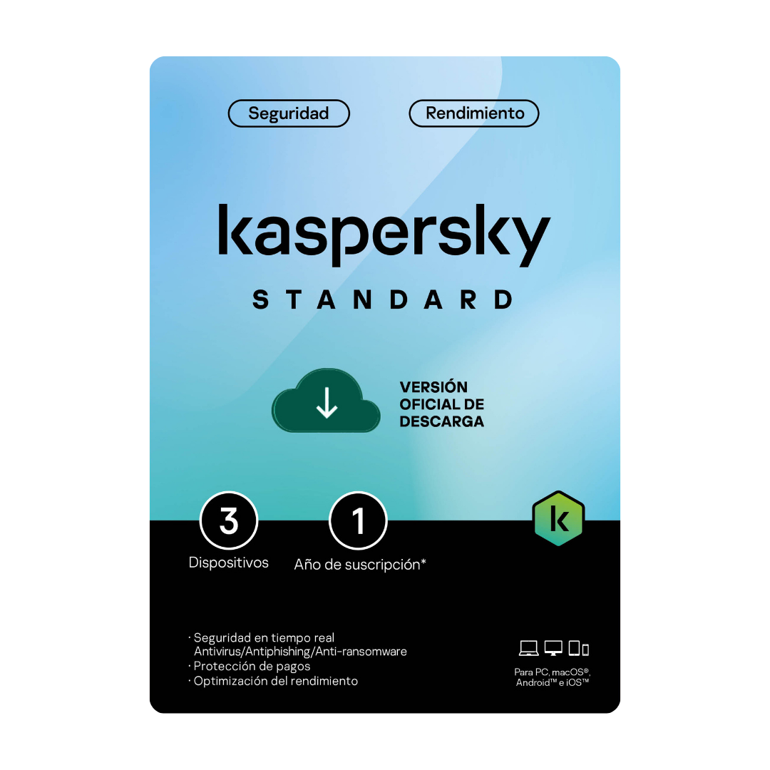 Kaspersky Standard 3 Dispositivos 1 Año