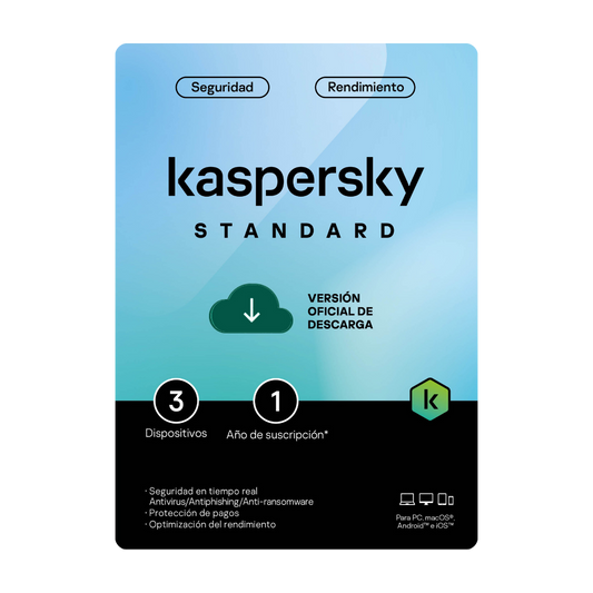 Kaspersky Standard 3 Dispositivos 1 Año