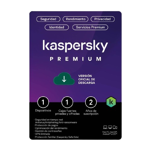 Kaspersky Premium 1 Dispositivo 2 Años