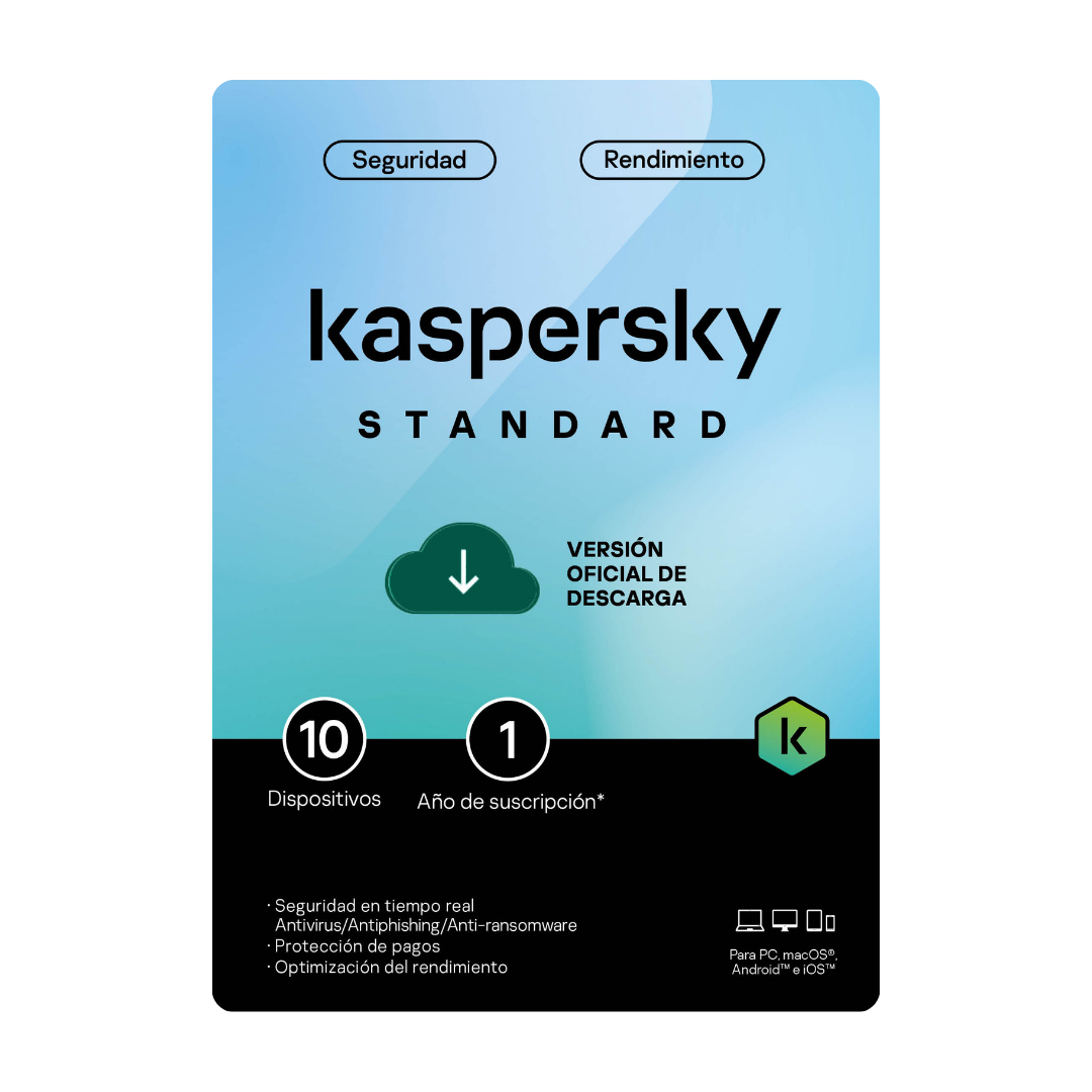 Kaspersky Standard 10 Dispositivos 1 Año