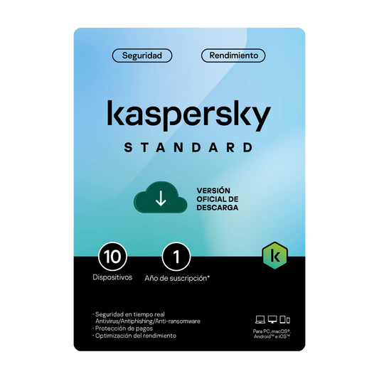 Kaspersky Standard 10 Dispositivos 1 Año