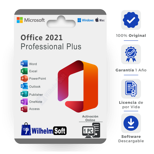 Microsoft Office Profesional 2021 1 PC / Windows